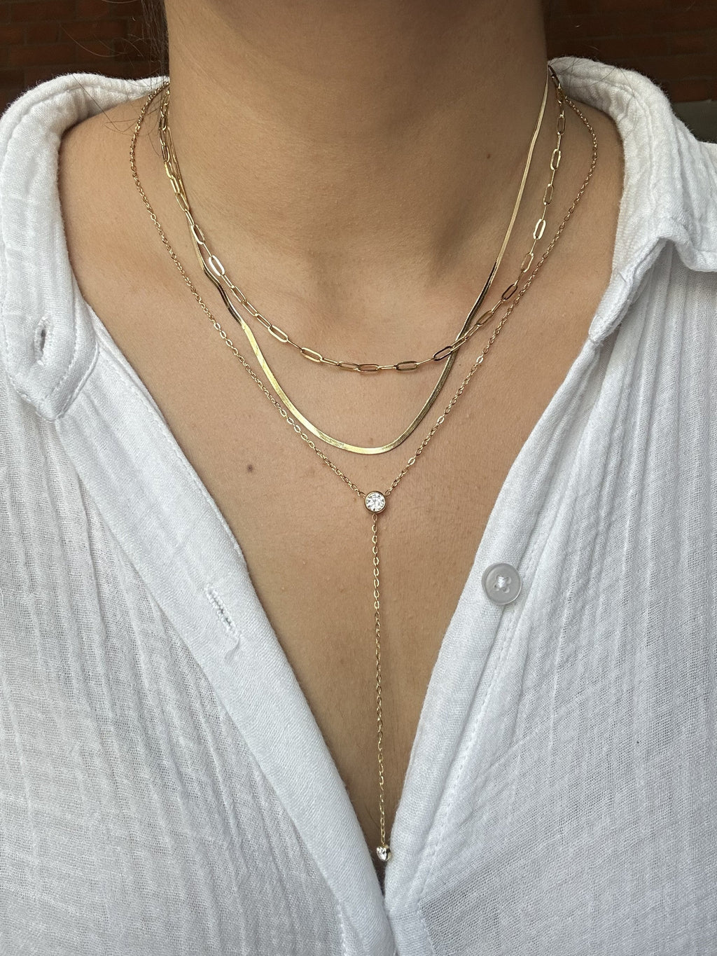 Three Layer Drop Necklace