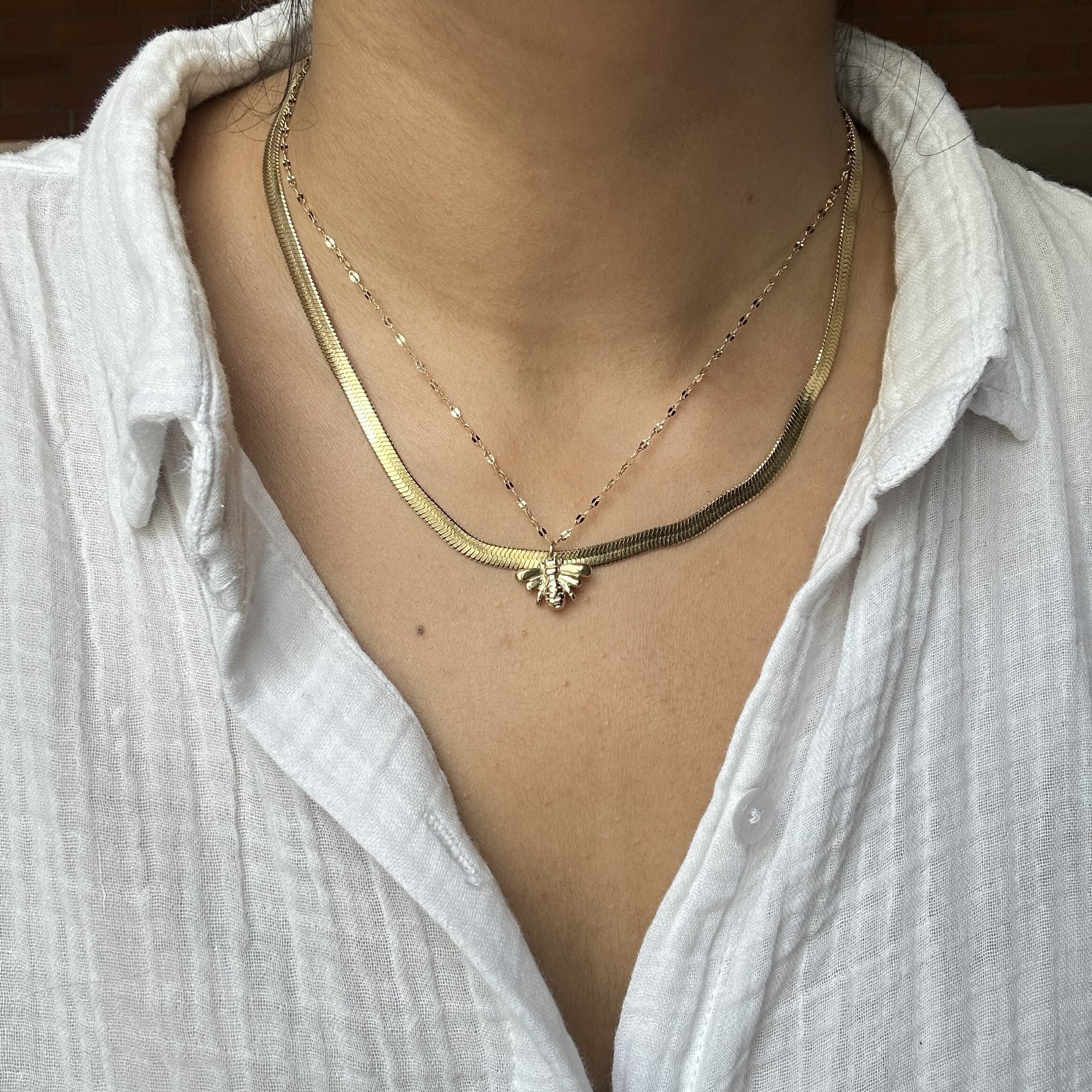 Bee Double Layer Necklace
