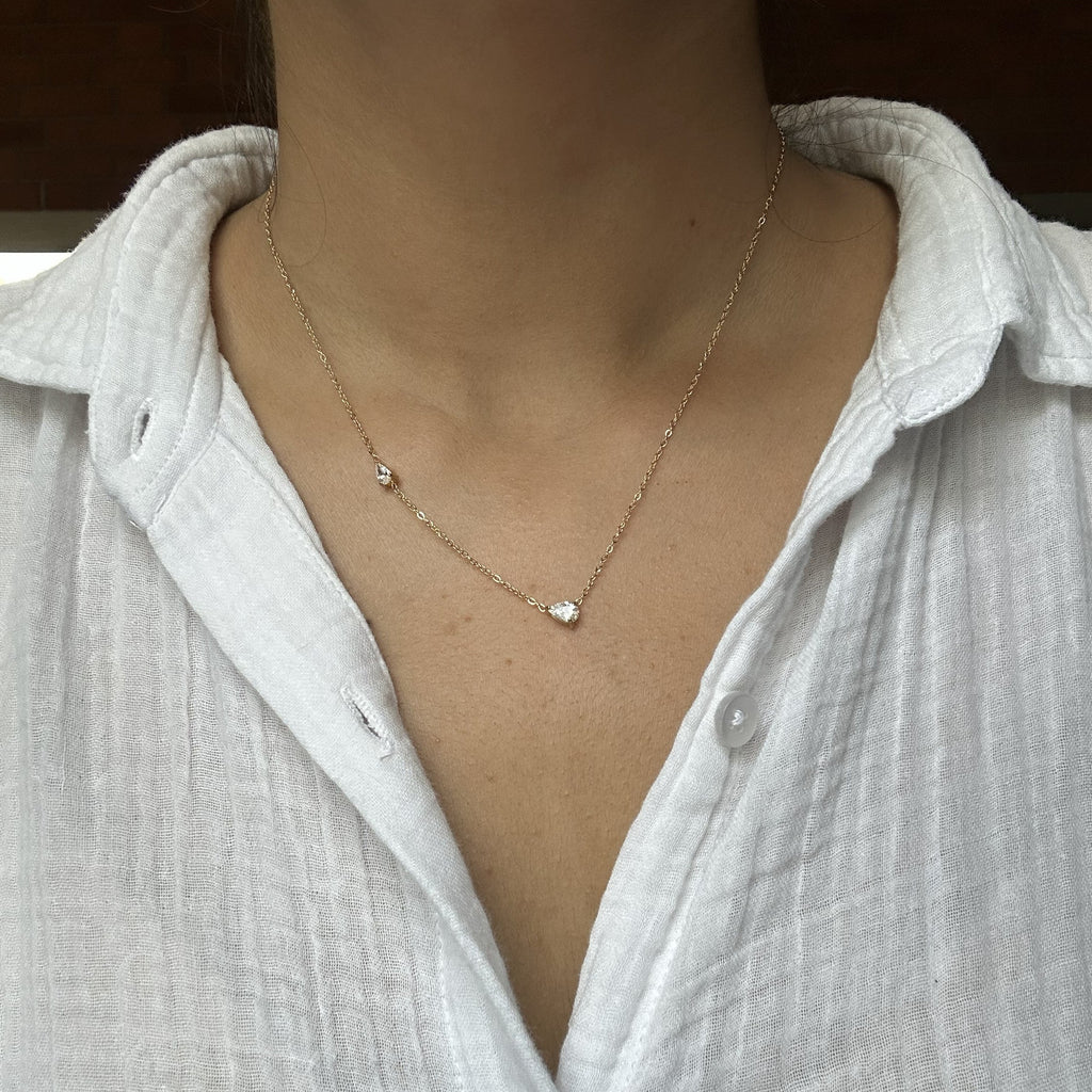 Floating Pear Necklace