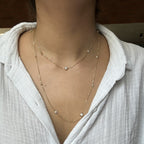 Luna Solitaire Drop Necklace