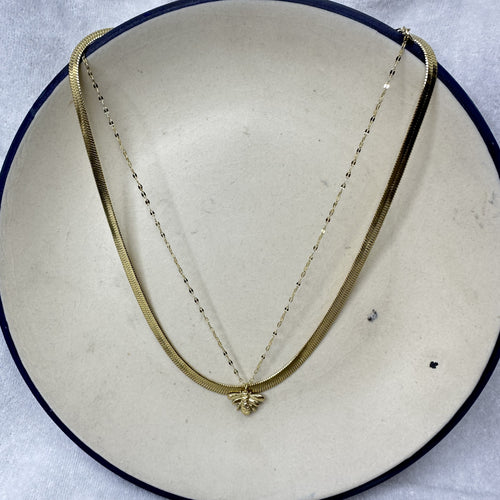 Bee Double Layer Necklace