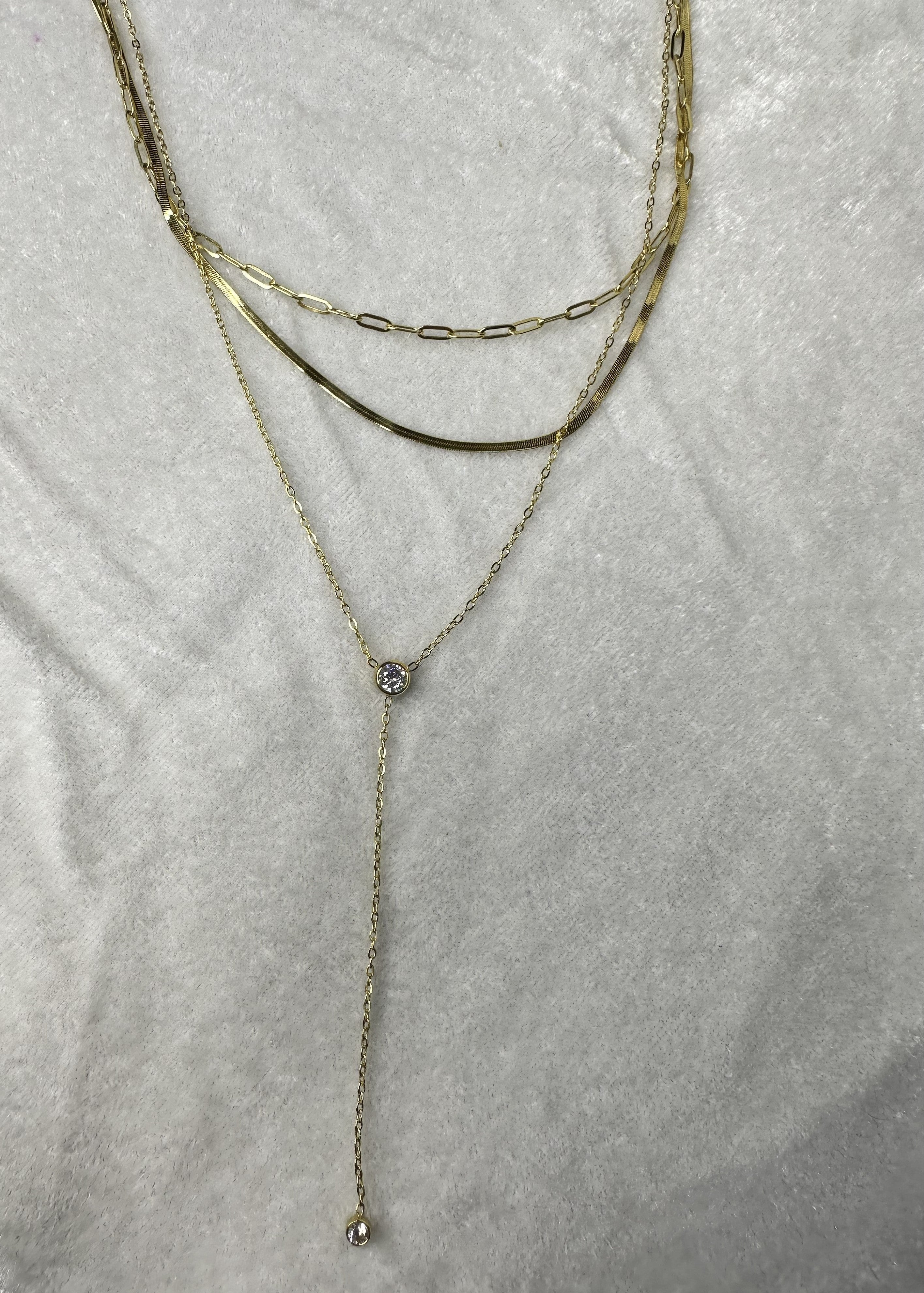 Three Layer Drop Necklace