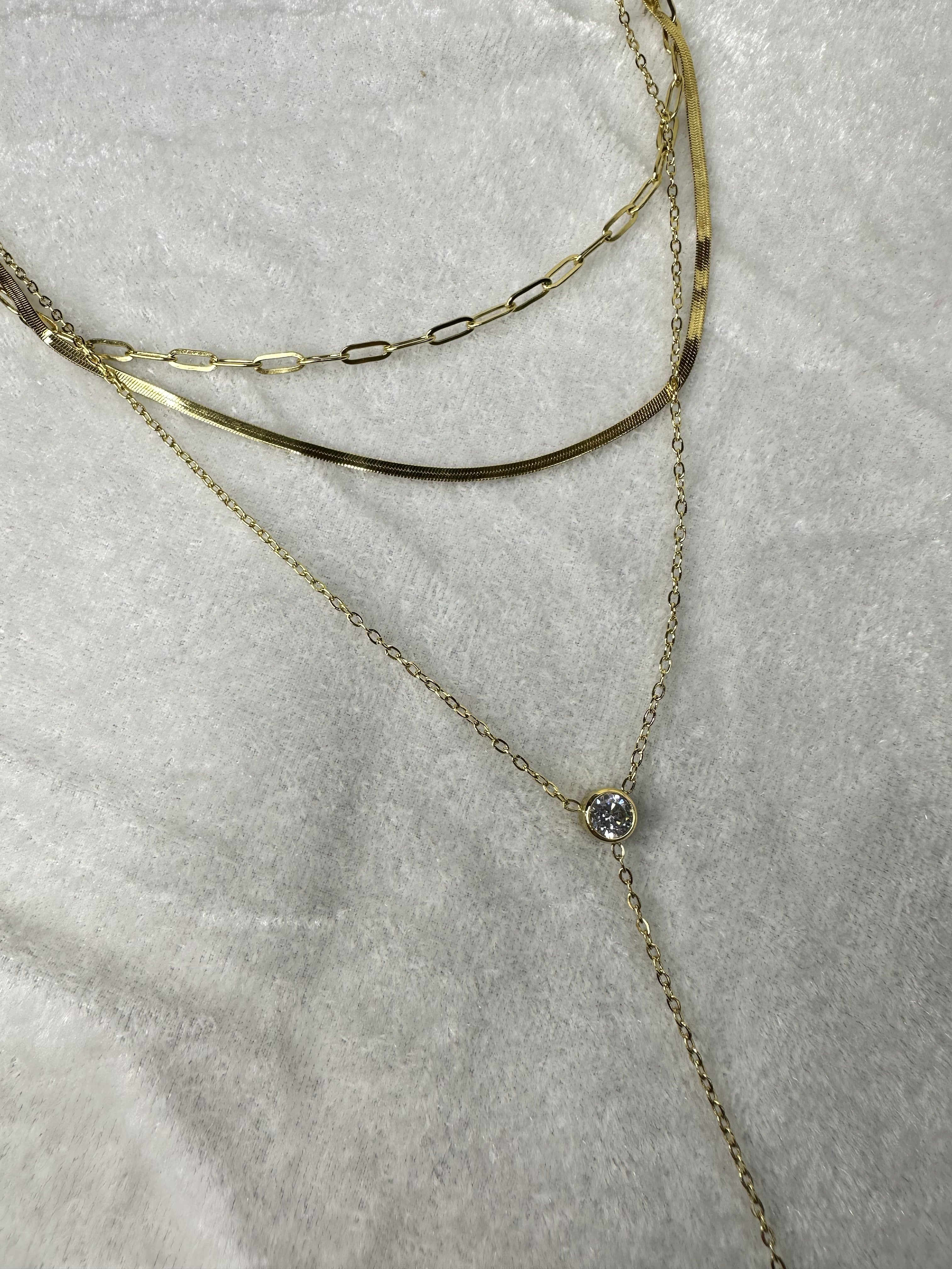 Three Layer Drop Necklace