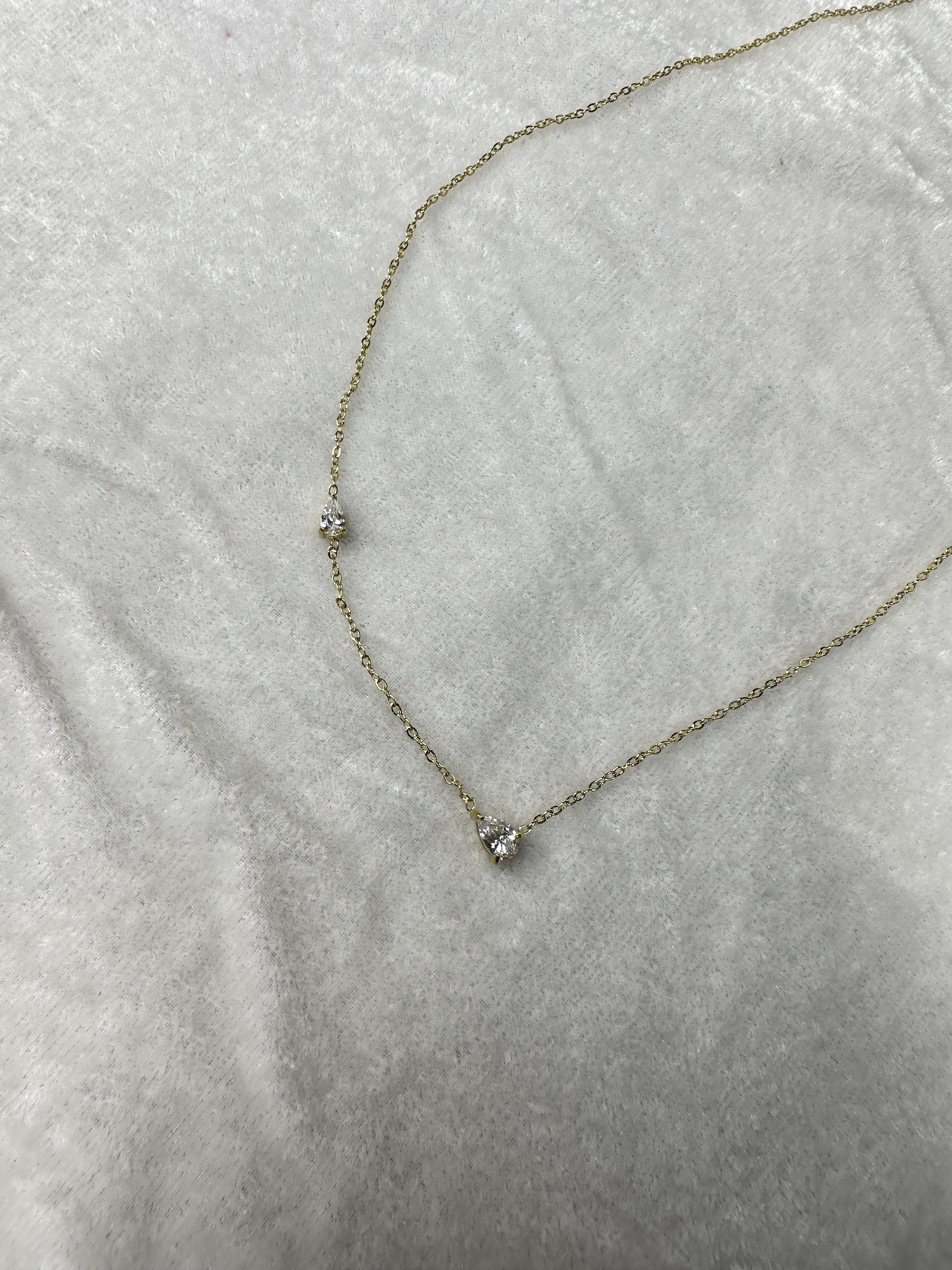 Floating Pear Necklace