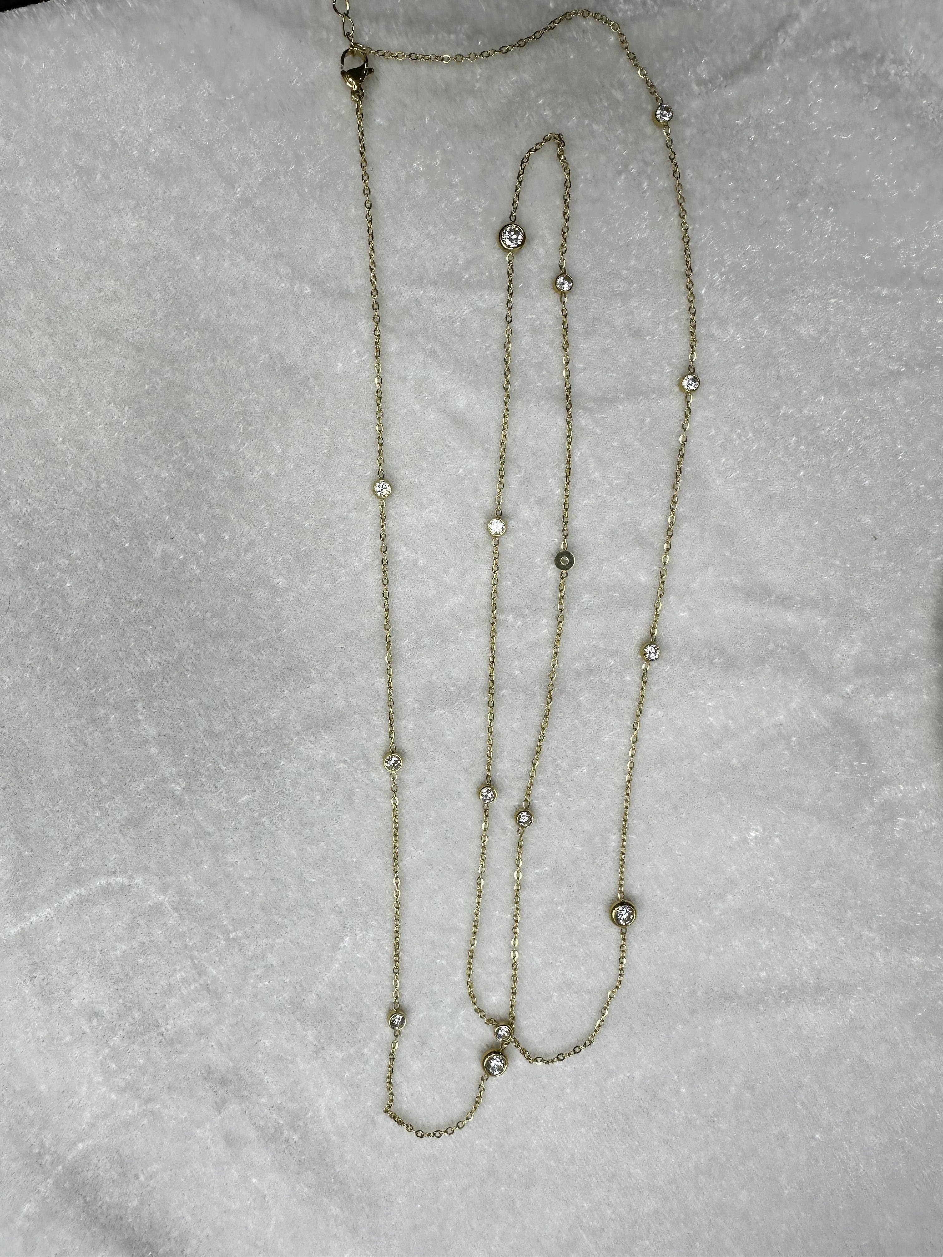 Luna Solitaire Drop Necklace