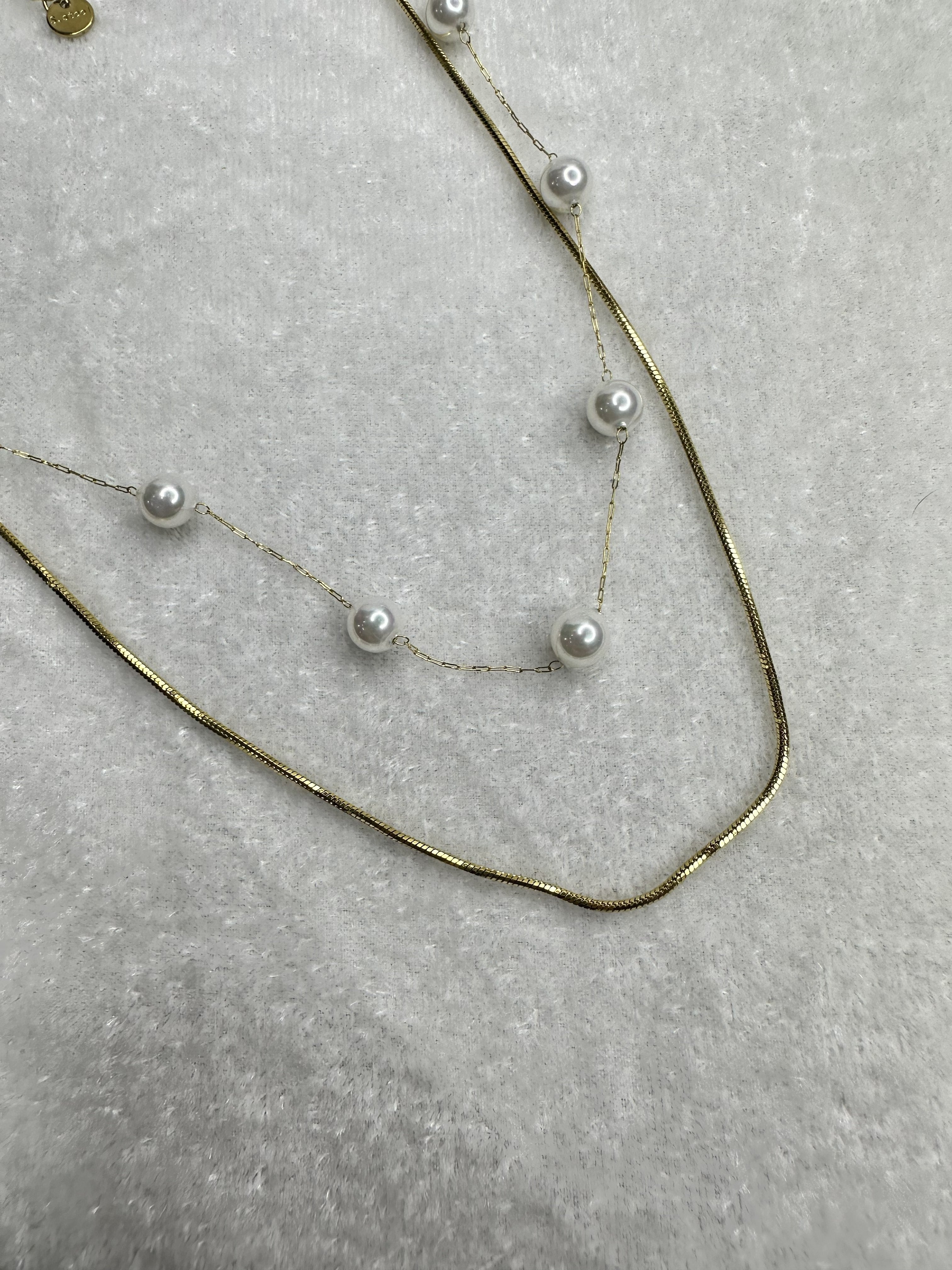 Dewdrop Double Strand Necklace