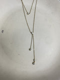 Luna Solitaire Lariat Necklace
