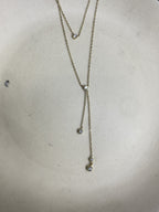 Luna Solitaire Lariat Necklace