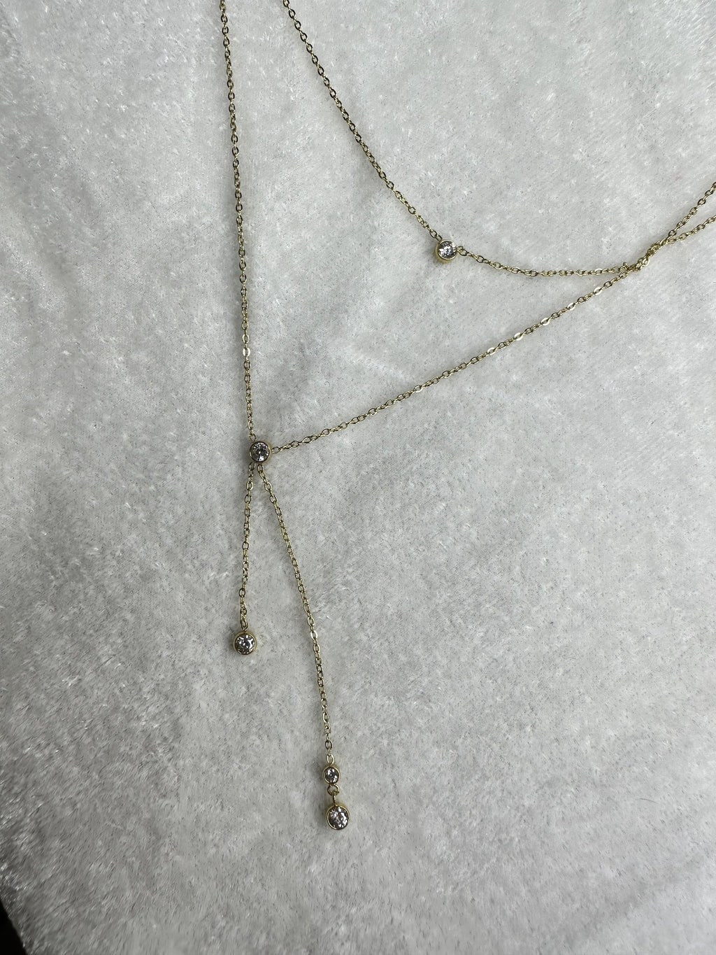Luna Solitaire Lariat Necklace