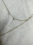 Luna Solitaire Lariat Necklace