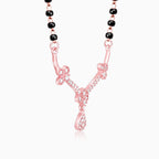 Rose Gold Harmony Drop Mangalsutra Necklace